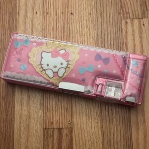 Sanrio Pink Pencil Case with Sharpener NEW